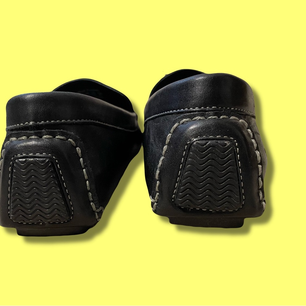 Hush Puppies - Black slip on Leather Loafers - Picture 3 of 5